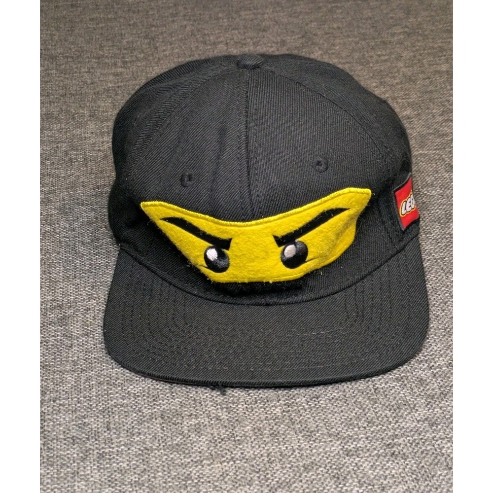 Lego Ninjago Hat Snapback Cap Flat Bill You Can't see me! Black Yellow OSFM